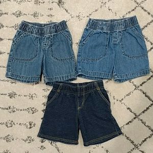 Jumping Beans Boys Jean Shorts, lot of 3